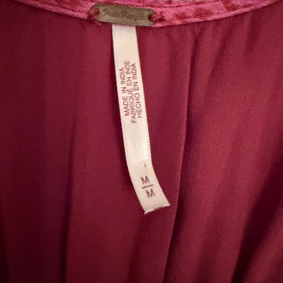 Elegant Free People Red Button-Down Maxi Dress - Picture 9 of 9